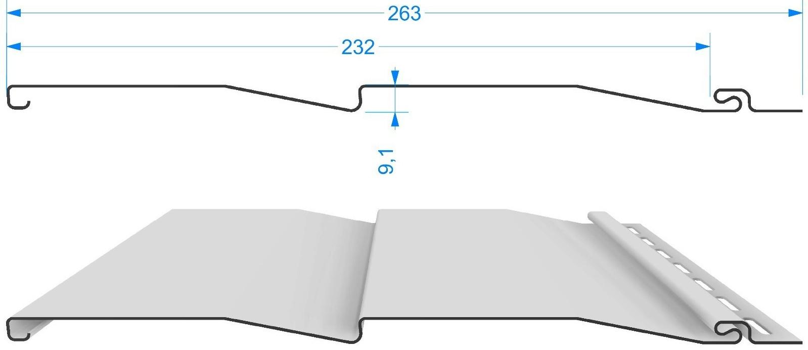 Сайдинг Döcke Standard Корабельный брус D4.5DL Пломбир