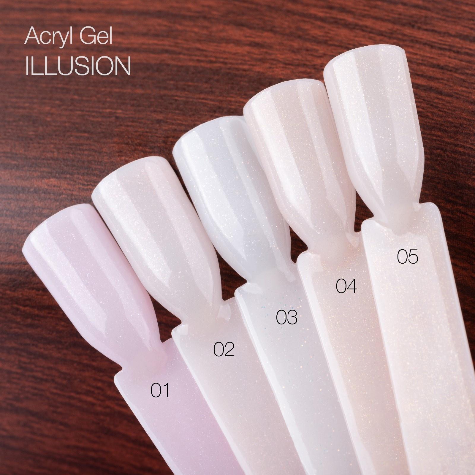 Акригель TNL Illusion, №04 камуфлирующий натурально-бежевый, с шиммером, 18 мл