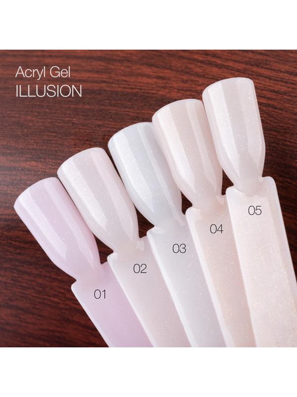 Акригель TNL Illusion, №04 камуфлирующий натурально-бежевый, с шиммером, 18 мл