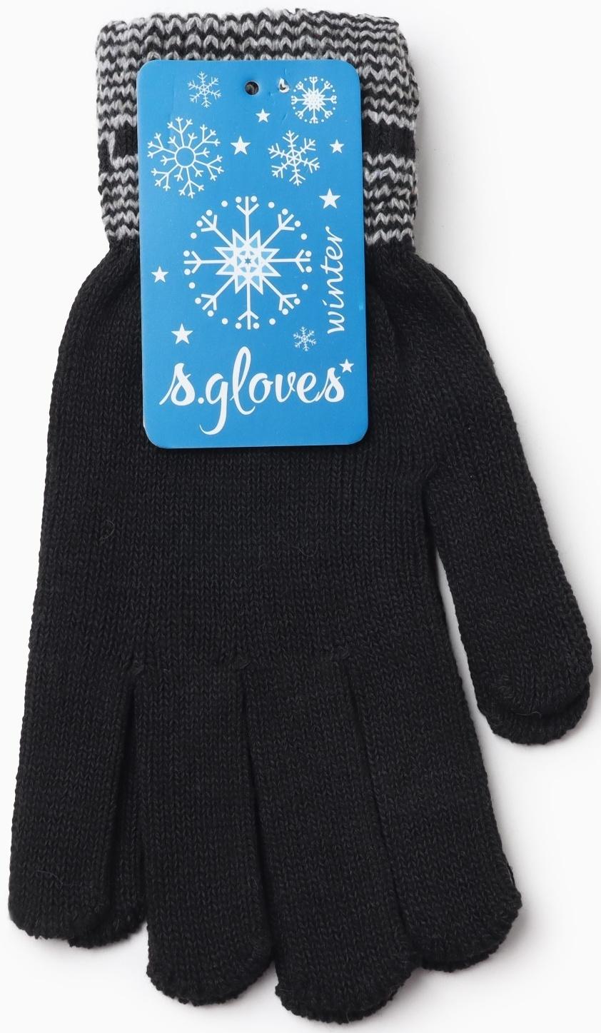 Перчатки мужские утепленные S 126 XL ( black) , цвет черный, р-р 24