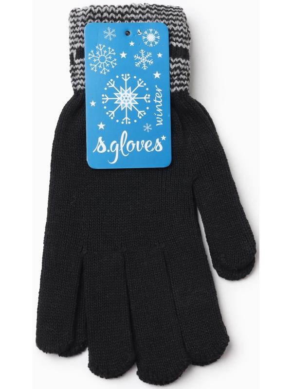 Перчатки мужские утепленные S 126 XL ( black) , цвет черный, р-р 24