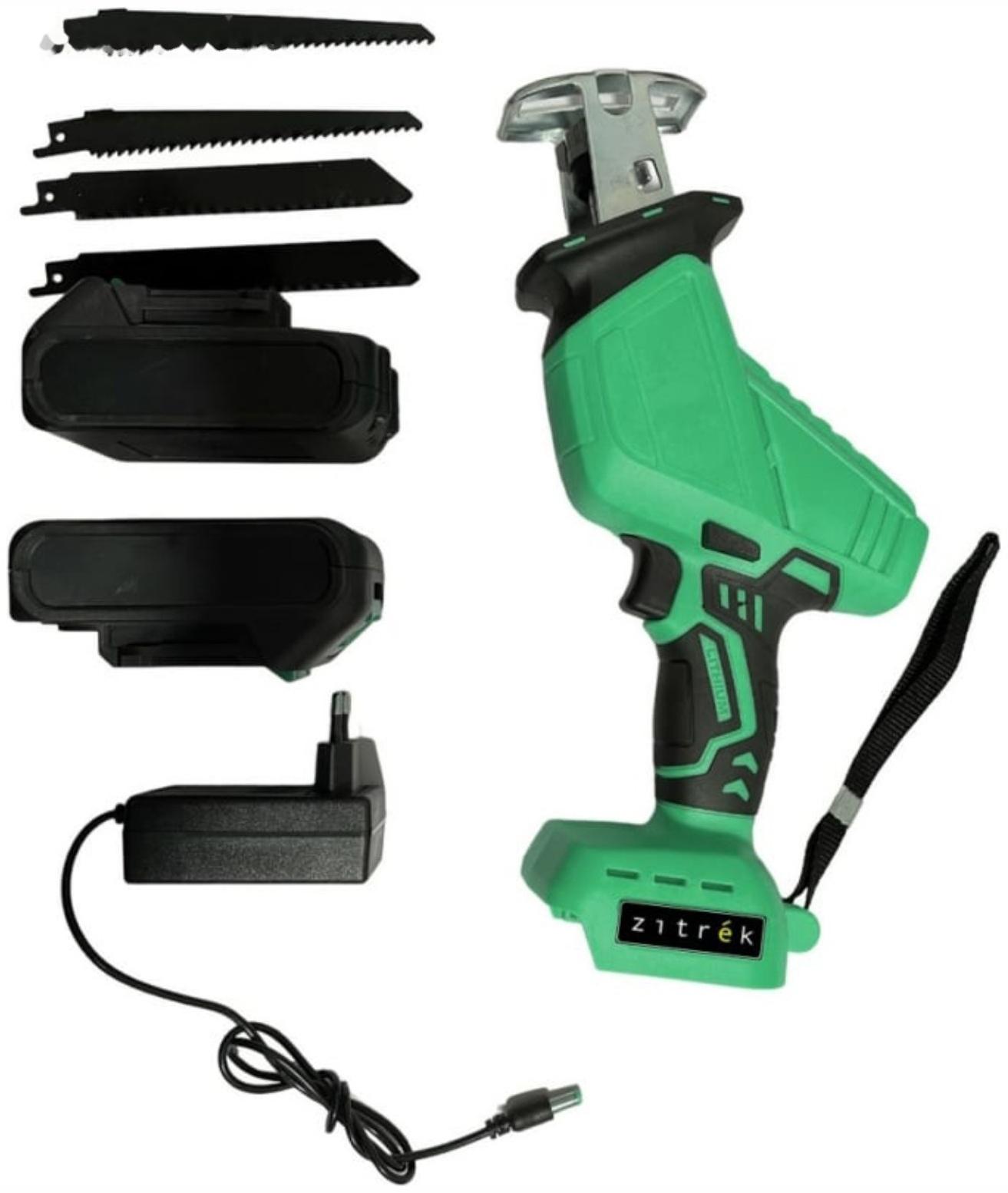 Пила сабельная аккумуляторная ZITREK ZKRS20V, 20 В, 1.5 Ач, Li-Ion, 2 АКБ, 3000 ход/мин