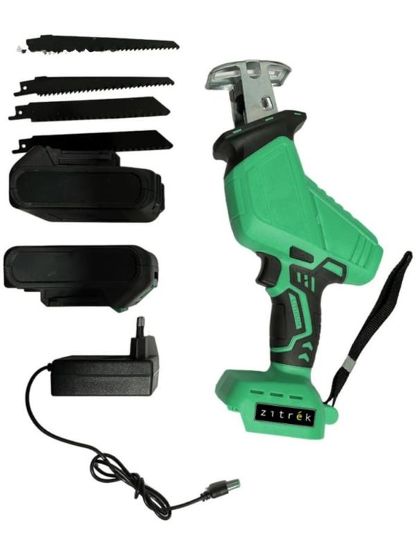 Пила сабельная аккумуляторная ZITREK ZKRS20V, 20 В, 1.5 Ач, Li-Ion, 2 АКБ, 3000 ход/мин