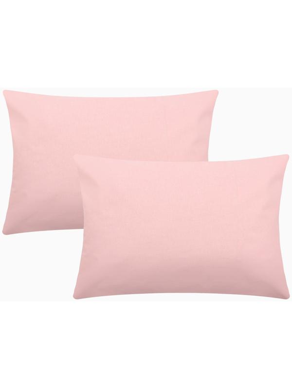 Комплект наволочек Этель, 50х70 см - 2 шт, цвет розовый, 100% хлопок, поплин