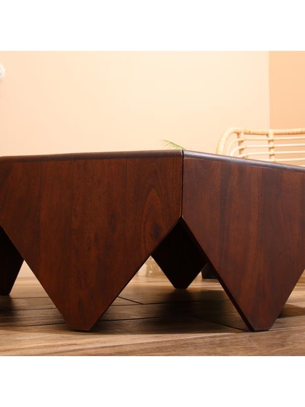 Столик журнальный 85х85х31 см, манговое дерево