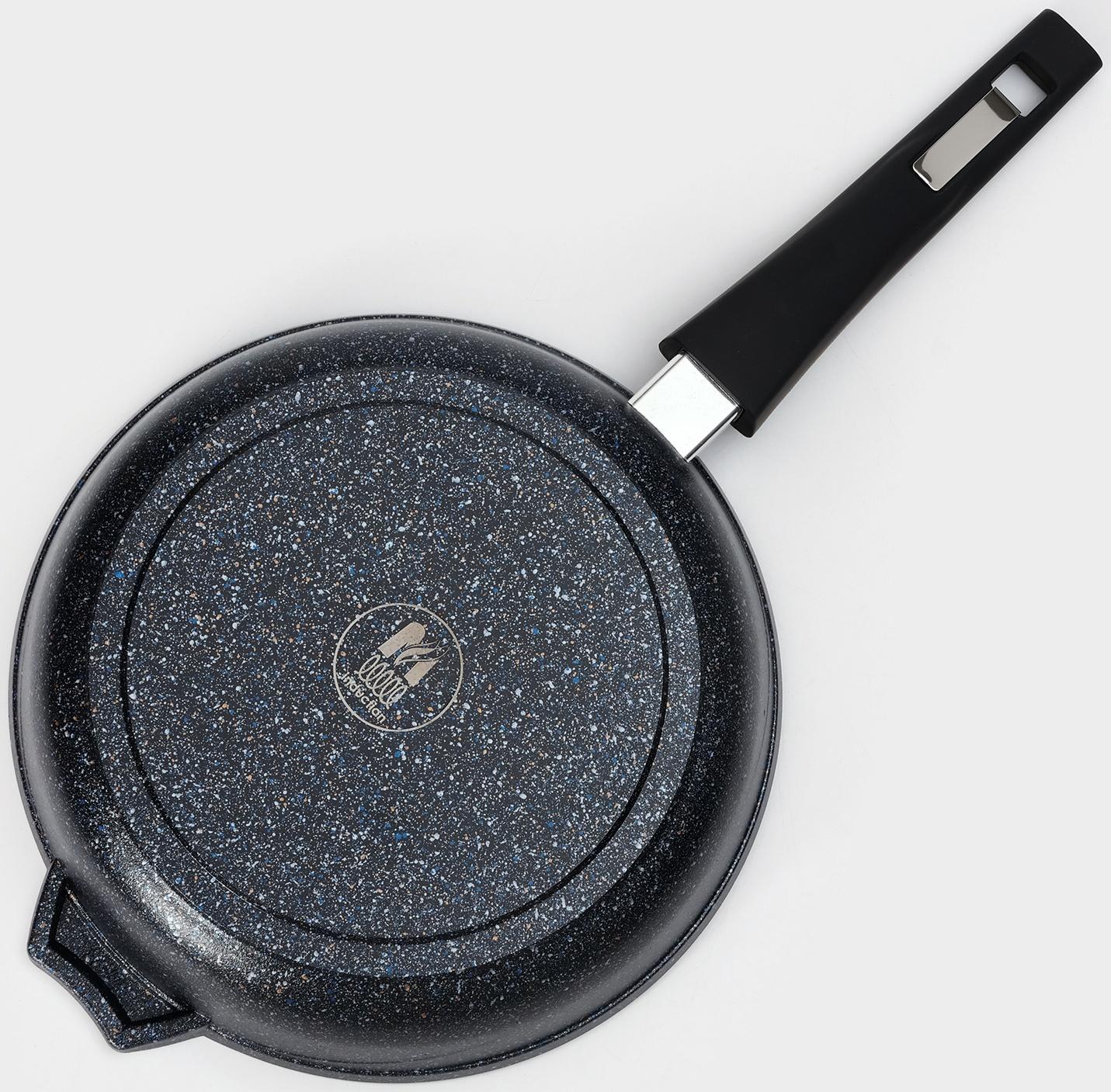 Сковорода «Гранит Star» Induction Pro, d=24 см, съёмная ручка, индукция, цвет чёрный