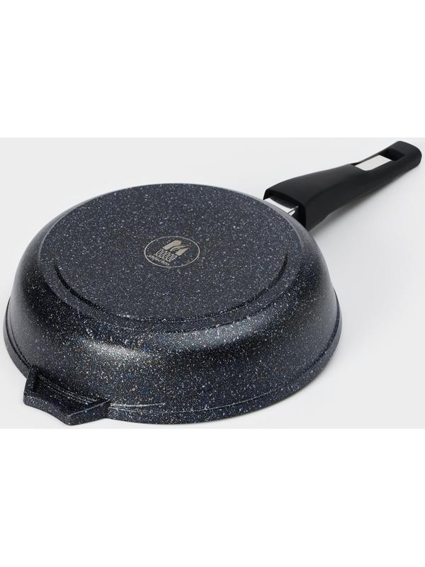 Сковорода «Гранит Star» Induction Pro, d=24 см, съёмная ручка, индукция, цвет чёрный
