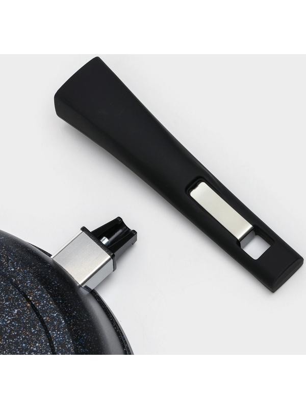 Сковорода «Гранит Star» Induction Pro, d=24 см, съёмная ручка, индукция, цвет чёрный