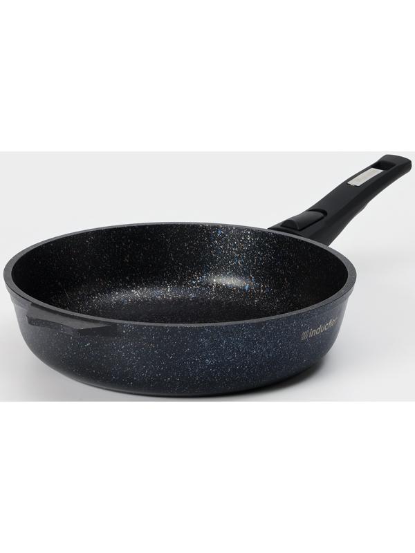 Сковорода «Гранит Star» Induction Pro, d=26 см, съёмная ручка, индукция, цвет чёрный