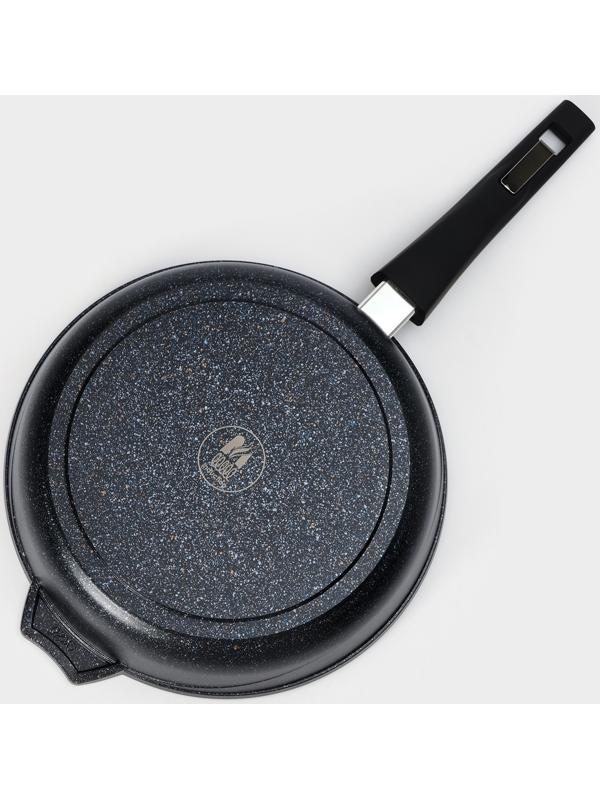 Сковорода «Гранит Star» Induction Pro, d=26 см, съёмная ручка, индукция, цвет чёрный