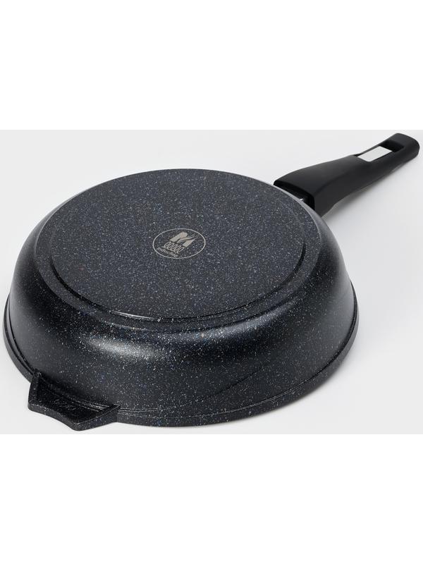 Сковорода «Гранит Star» Induction Pro, d=26 см, съёмная ручка, индукция, цвет чёрный