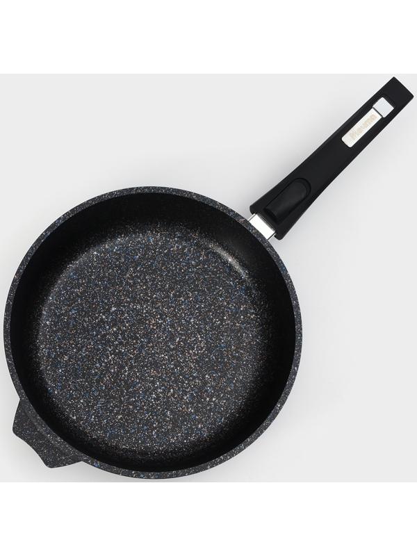 Сковорода «Гранит Star» Induction Pro, d=26 см, съёмная ручка, индукция, цвет чёрный