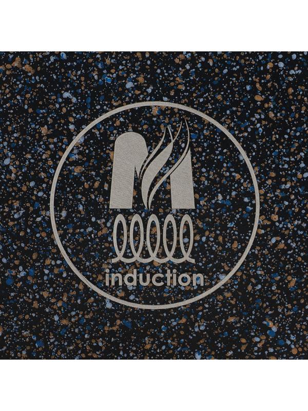 Кастрюля «Гранит Star» Induction Pro, 3л, стеклянная крышка, индукция, цвет чёрный