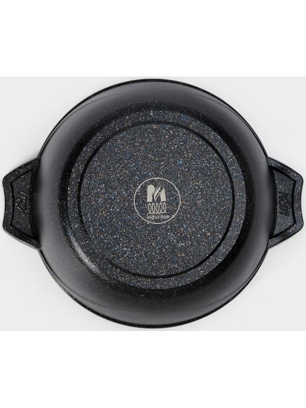 Кастрюля «Гранит Star» Induction Pro, 3л, стеклянная крышка, индукция, цвет чёрный