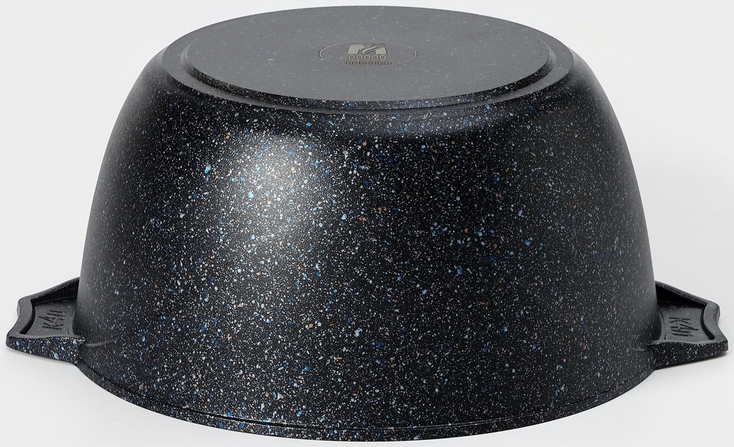 Кастрюля «Гранит Star» Induction Pro, 4л, стеклянная крышка, индукция, цвет чёрный