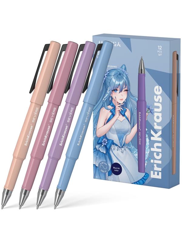 Ручка шариковая, ErichKrause, Severe Stick Manga узел 0.7 мм, Super Glide Technology, синяя