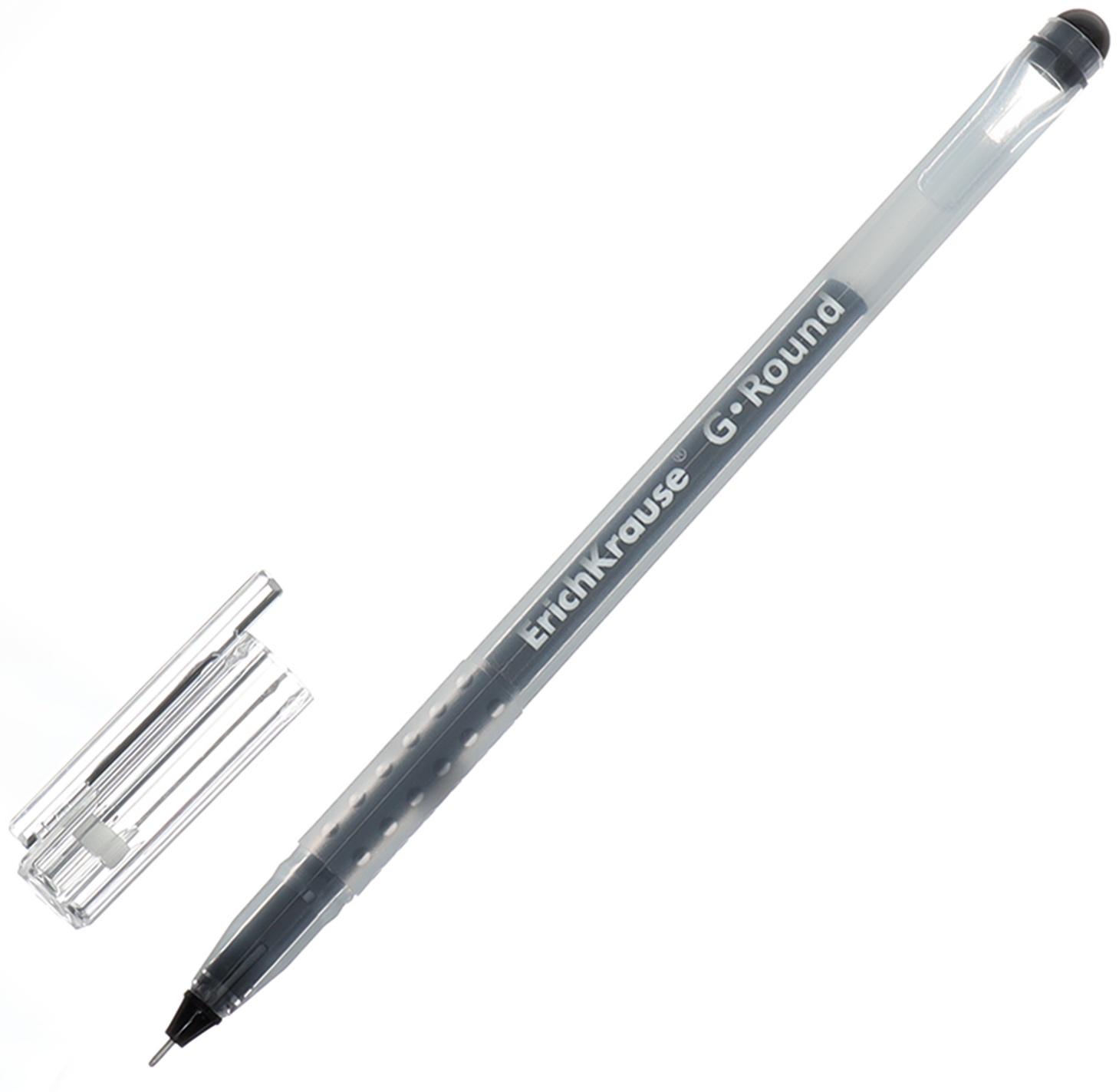 Ручка гелевая, ErichKrause, G-Round Stick Classic узел 0.5 мм, черная