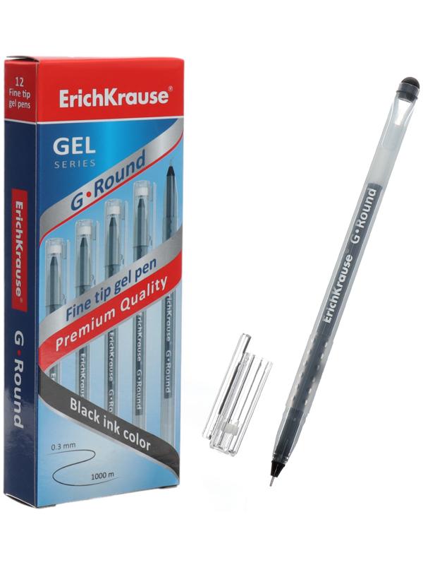 Ручка гелевая, ErichKrause, G-Round Stick Classic узел 0.5 мм, черная