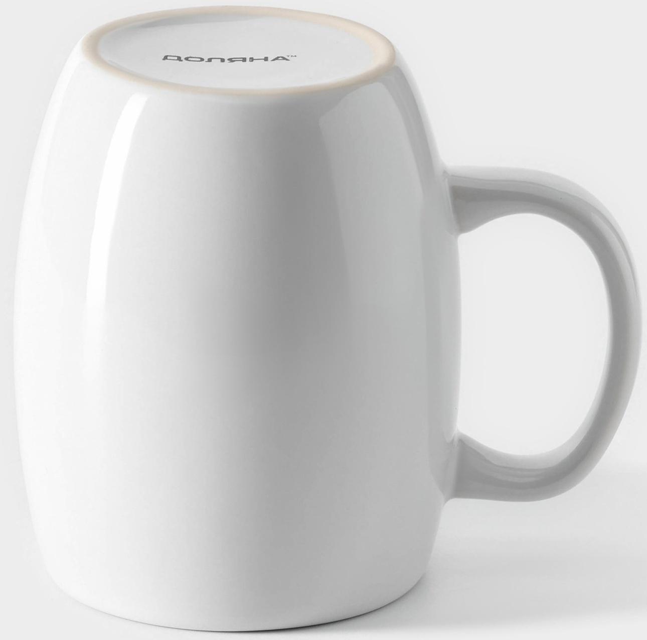 Кружка керамическая Доляна «Классика», 680 мл, 14×10×12,6 см, цвет белый