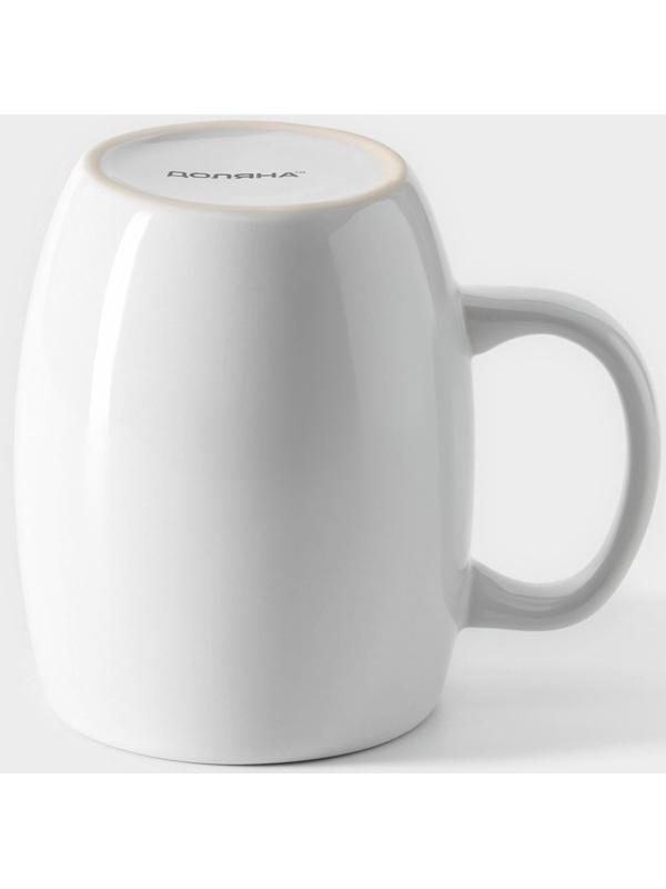 Кружка керамическая Доляна «Классика», 680 мл, 14×10×12,6 см, цвет белый