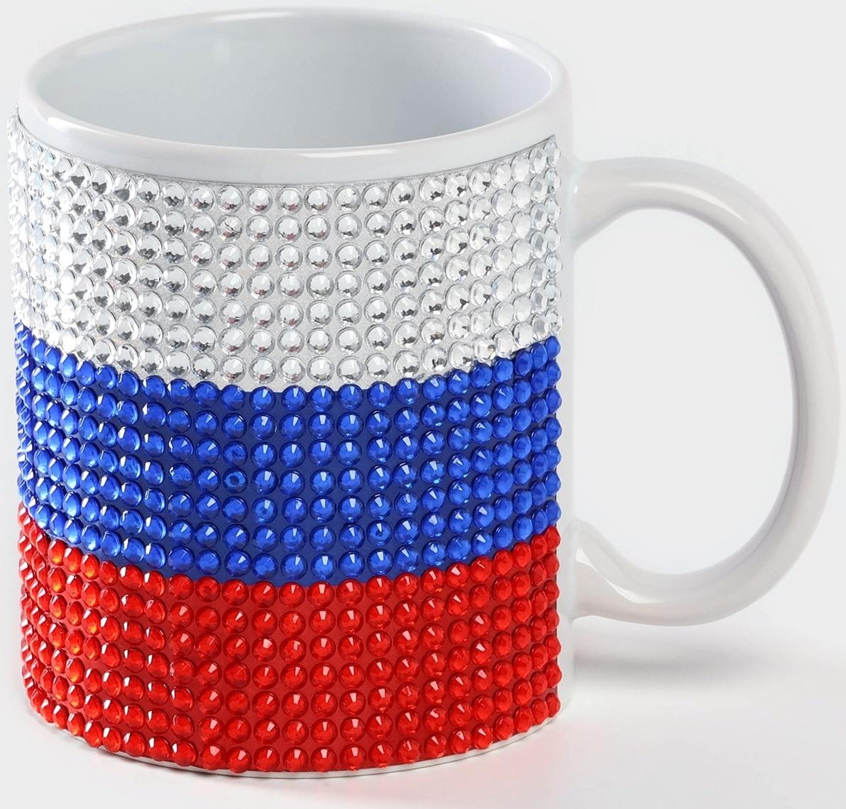 Кружка керамическая «Флаг России», 340 мл