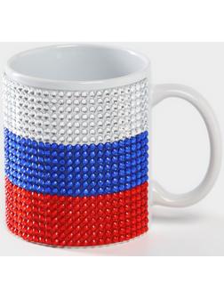 Кружка керамическая «Флаг России», 340 мл