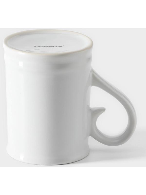 Кружка пивная керамическая Доляна, 300 мл, 12×8×10,3 см, цвет белый