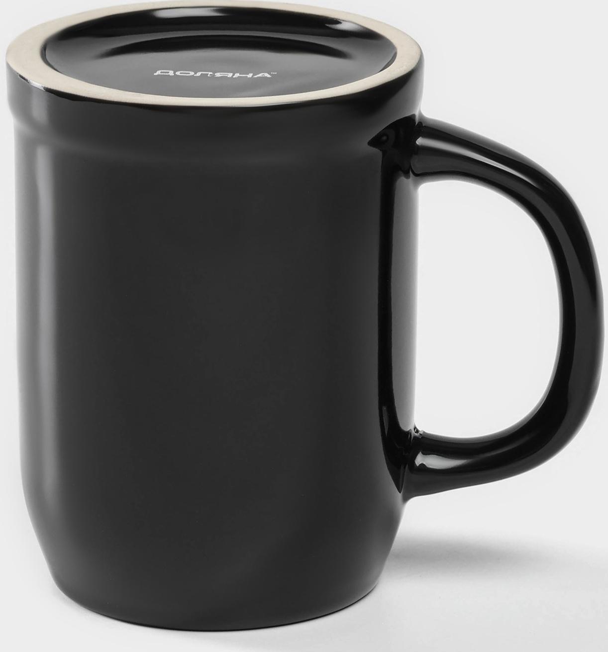 Кружка пивная керамическая Доляна, 500 мл, 15×10,3×14 см, цвет чёрный