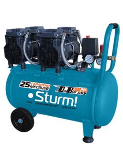 Компрессор поршневой безмасляный Sturm! 2х1.5кВт, 50л, 480л/мин (AC93450OL)
