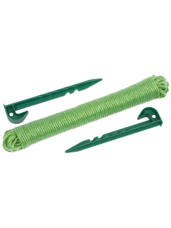 GRINDA 3 предмета: разметочная веревка, 2 колышка, садовый набор (8-422363-H3)