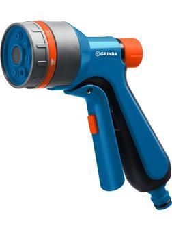 GRINDA F-7, 7 режимов, курок спереди, двухкомпонентный с регулятором напора, поливочный пистолет, PROLine (429120)