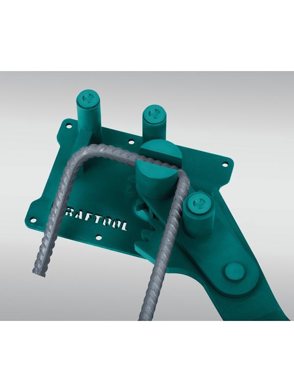 KRAFTOOL 16D, 6-16 мм, острый и плавный гиб, ручной станок для гибки арматуры c зубчатой передачей (23301)