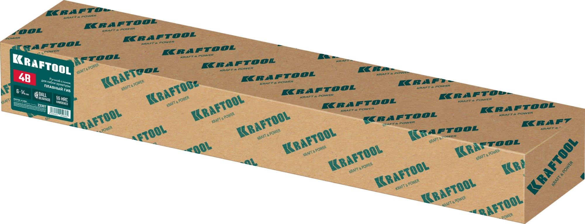 Ручной станок для гибки арматуры на подшипнике KRAFTOOL 4 B, плавный гиб