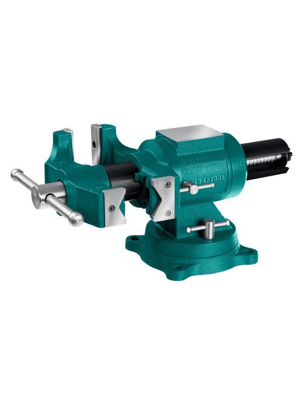 KRAFTOOL 3D Multi-Purpose, 125 мм, Чугунные слесарные тиски (32706-125)