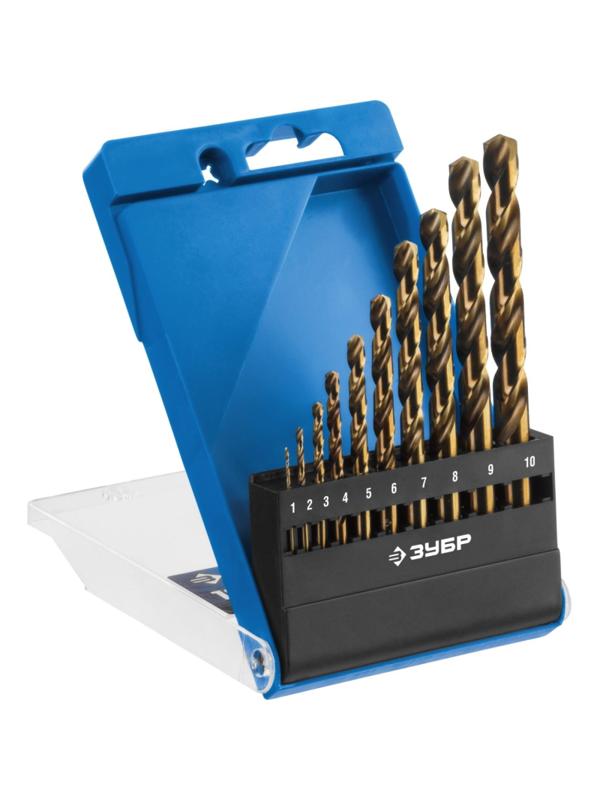 Набор сверл по металлу ЗУБР КОБАЛЬТ 10шт (1-10мм) класс А (29626-H10_z01)