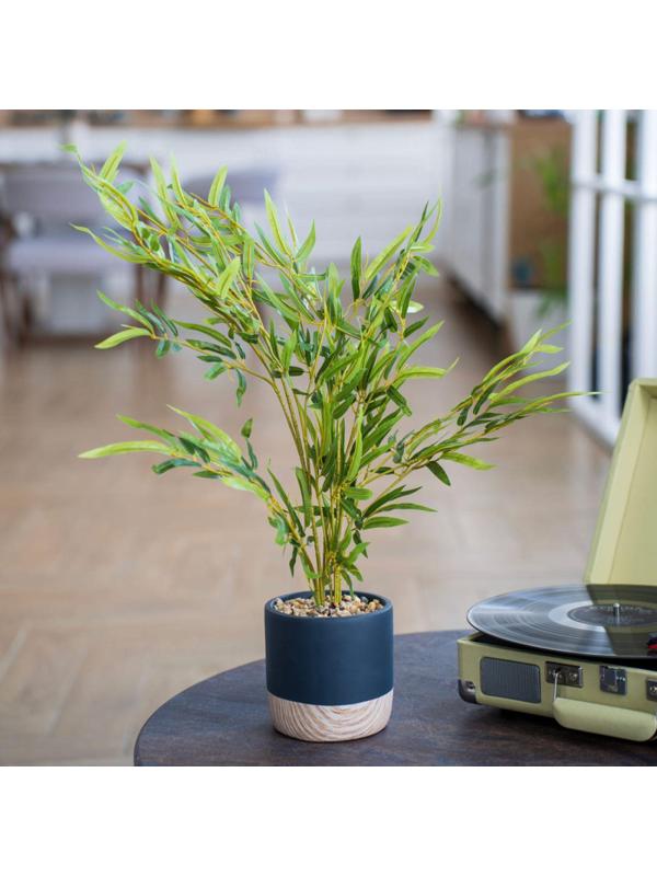 Цветок искусственный Бамбук в цементном горшке, Д125 Ш125 В650,Mia5