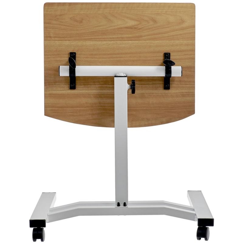 Стол для ноутбука ТЗ_унив. Ролет 48x40,опор.кол, рег.выс,мдф/мет,св.дер/бел