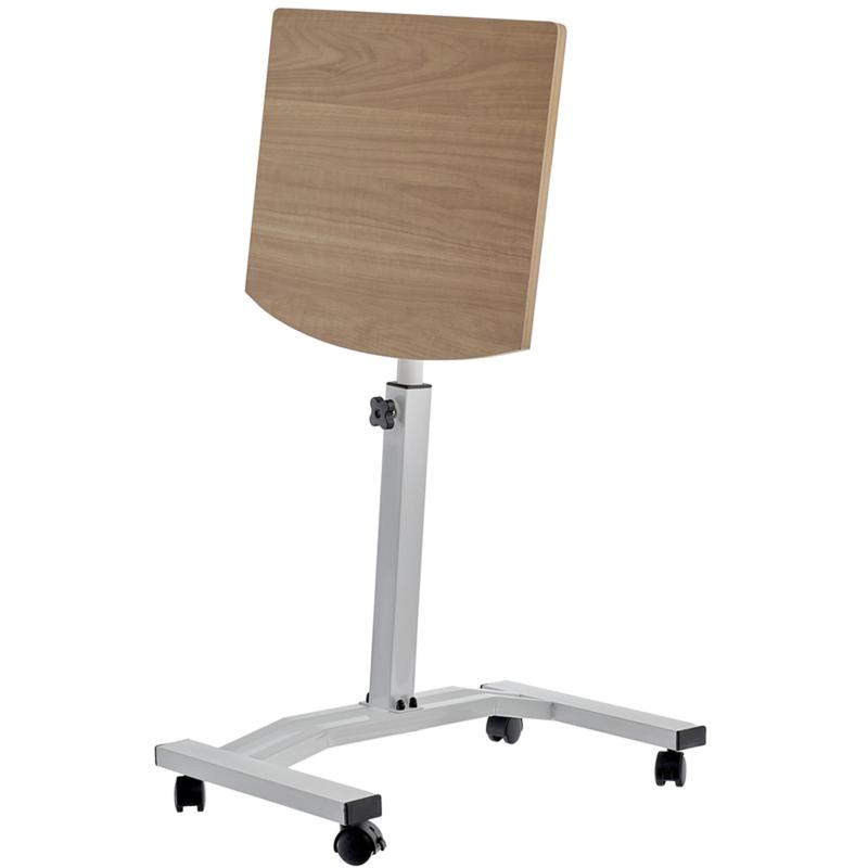 Стол для ноутбука ТЗ_унив. Ролет 48x40,опор.кол, рег.выс,мдф/мет,св.дер/бел