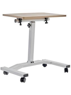 Стол для ноутбука ТЗ_унив. Ролет 48x40,опор.кол, рег.выс,мдф/мет,св.дер/бел