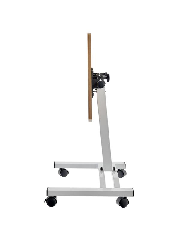 Стол для ноутбука ТЗ_унив. Ролет 48x40,опор.кол, рег.выс,мдф/мет,св.дер/бел