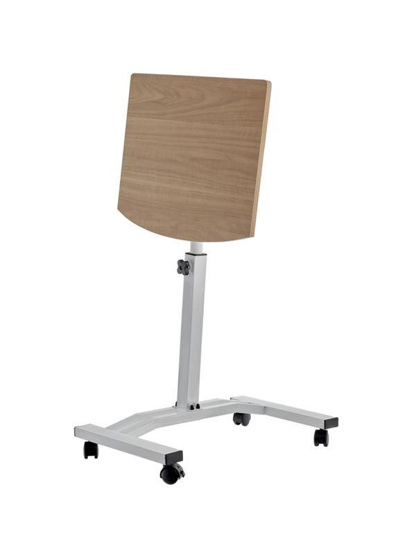 Стол для ноутбука ТЗ_унив. Ролет 48x40,опор.кол, рег.выс,мдф/мет,св.дер/бел