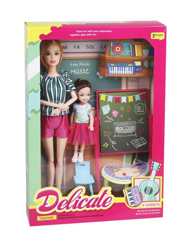 Игр. наб. Счастливая семья, в компл. кукла 29 см., кукла 12см., предм. 3 шт.,
в ассорт., кор.