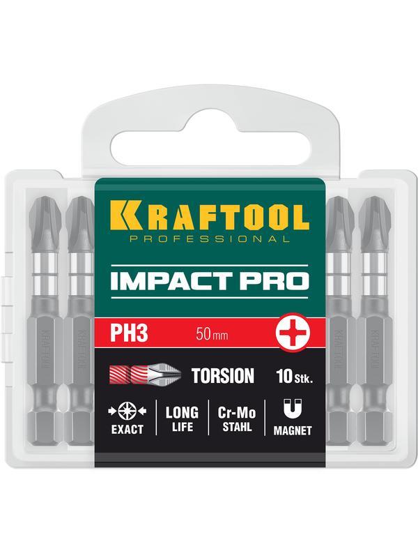 KRAFTOOL Impact PH 3, 50 мм, 10 шт, Ударные биты (26191-3-50-S10)