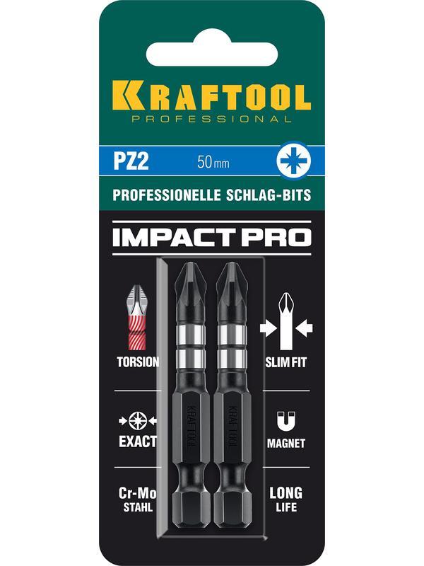 KRAFTOOL Impact PZ 2, 50 мм, 2 шт, ударные биты (26193-2-50-S2)