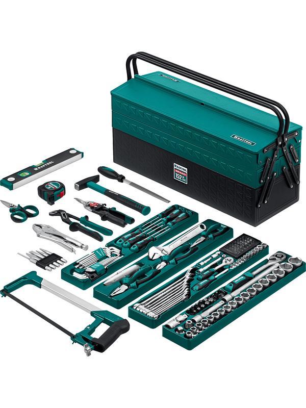 KRAFTOOL GRAND-152, 152 предм., (1/2″+1/4″), Универсальный набор инструмента (27978-H152)