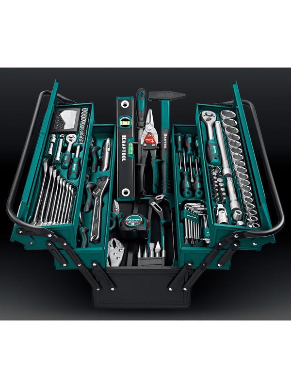 KRAFTOOL GRAND-152, 152 предм., (1/2″+1/4″), Универсальный набор инструмента (27978-H152)