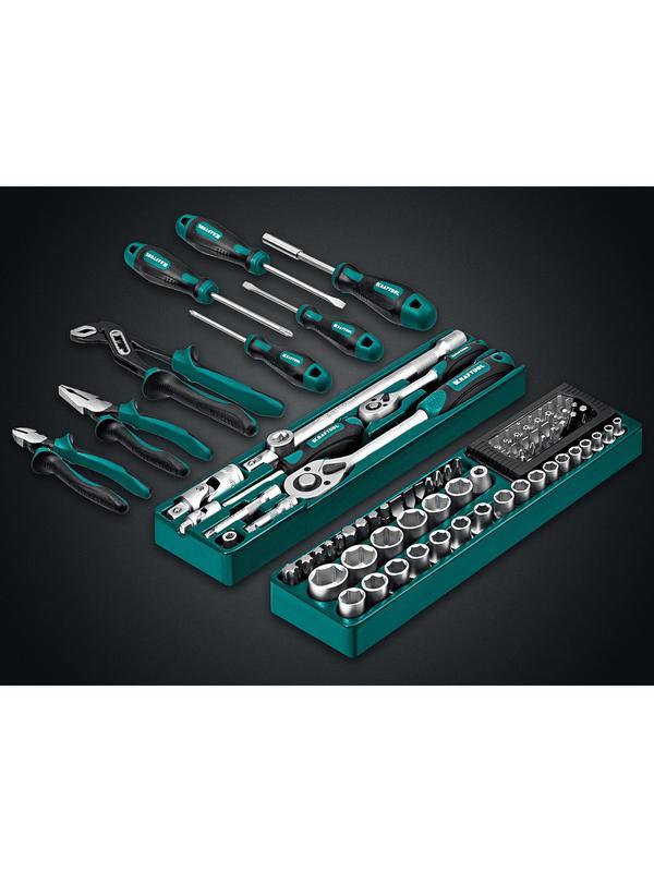 KRAFTOOL GRAND-99, 99 предм., (1/2″+1/4″), Универсальный набор инструмента (27978-H99)