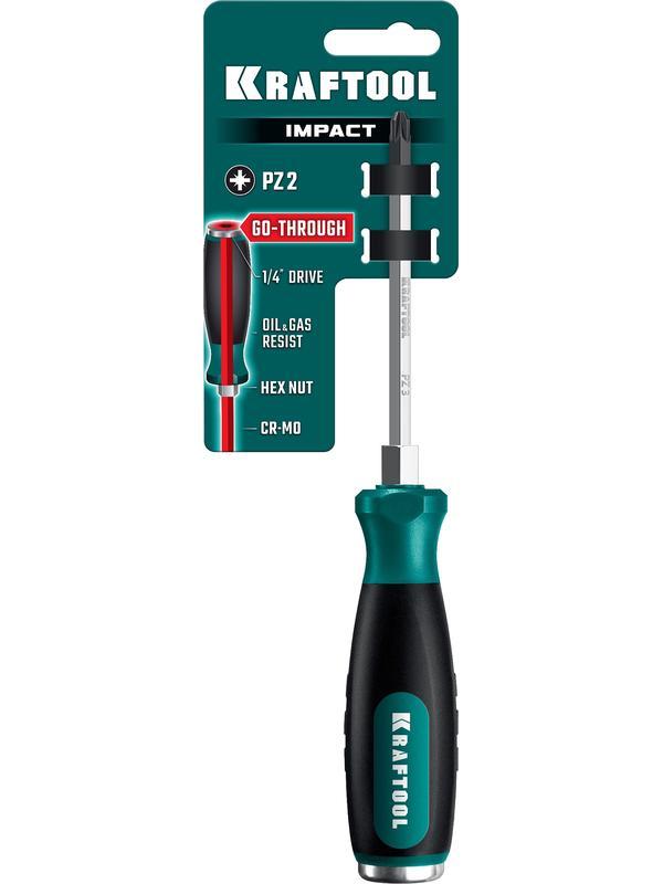 KRAFTOOL IMPACT PZ 3, сквозной стержень Cr-Mo, Ударная отвертка (250035-3)