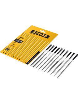 STAYER 140 мм, 10 предм., набор надфилей, Professional (16011-H10)