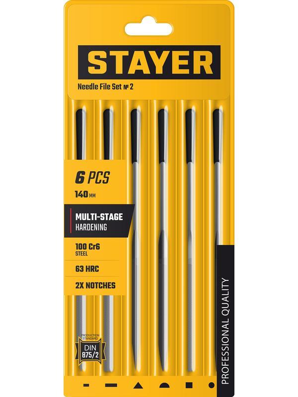 STAYER 140 мм, 6 предм., набор надфилей (1603-10-H6)